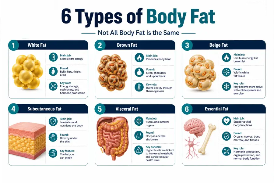 6 types of Body fat